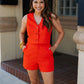 ON FIRE SUIT SHORT ORANGE/RED