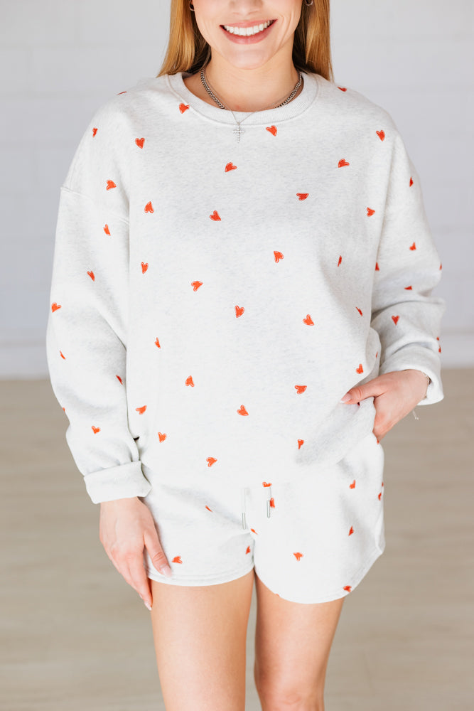 HALLIE HEART OVERSIZED SWEATSHIRT