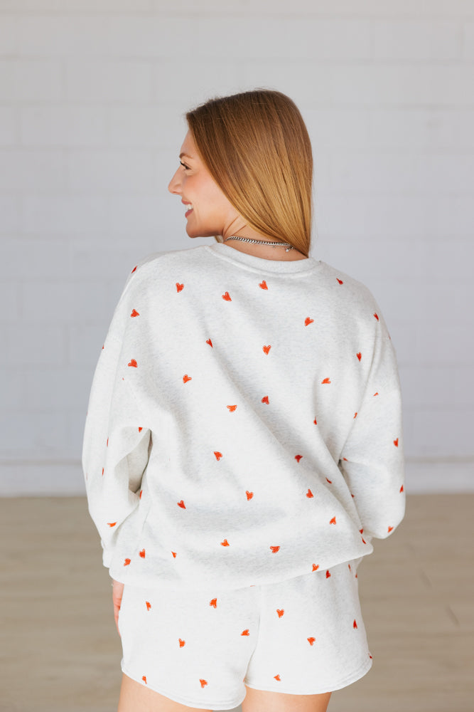 HALLIE HEART OVERSIZED SWEATSHIRT