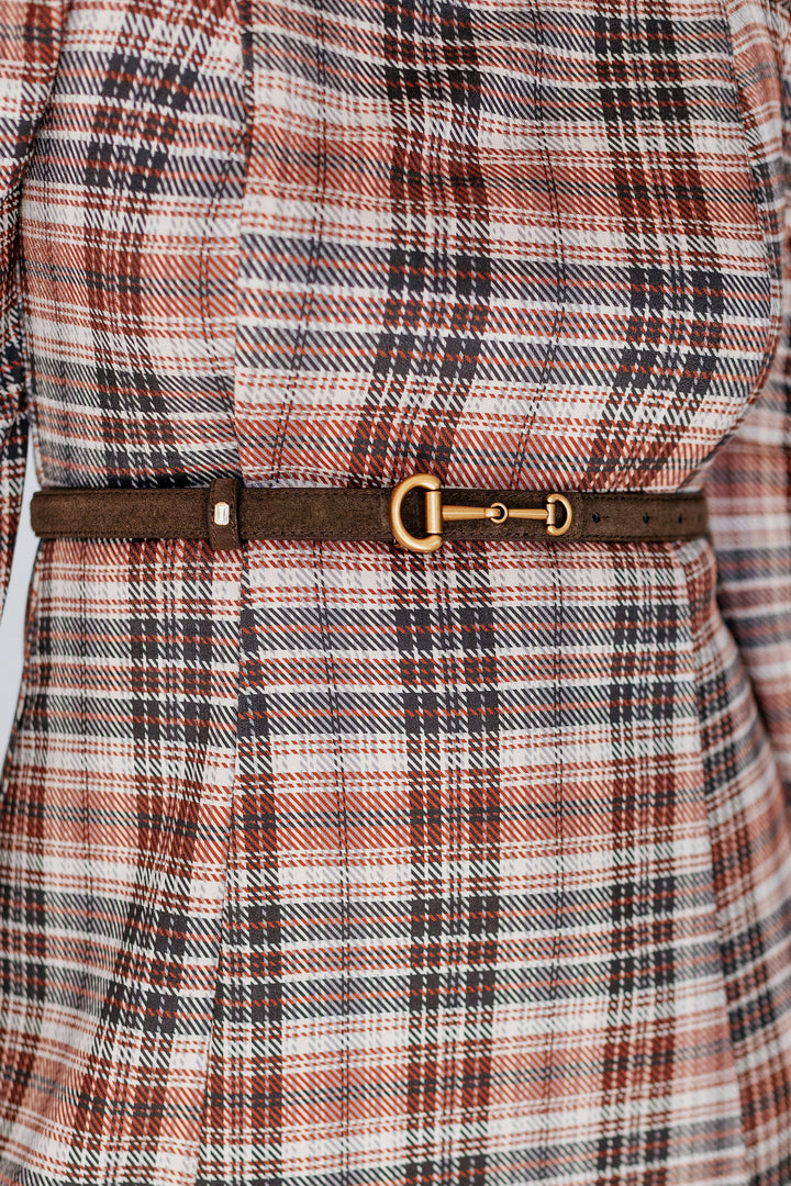 BROWN SUEDE DRESSAGE BELT