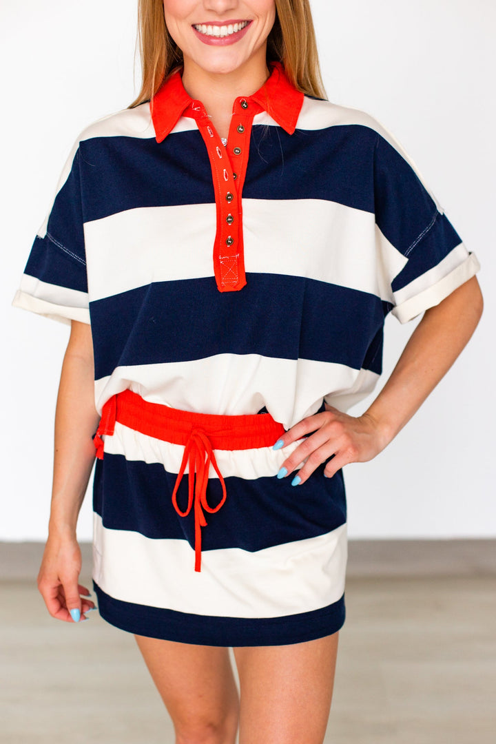 AMERICANA RUGBY STRIPE TOP