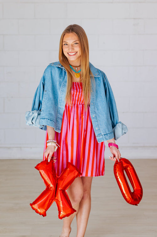 VALERIE STRIPED SMOCK SUNDRESS