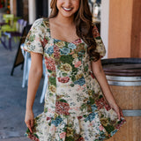 Vintage Floral Tapestry Dress