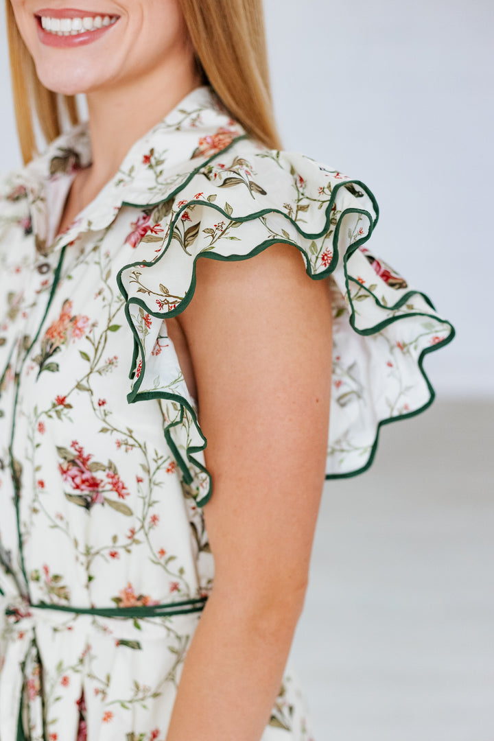 VINTAGE FLORAL MINI DRESS