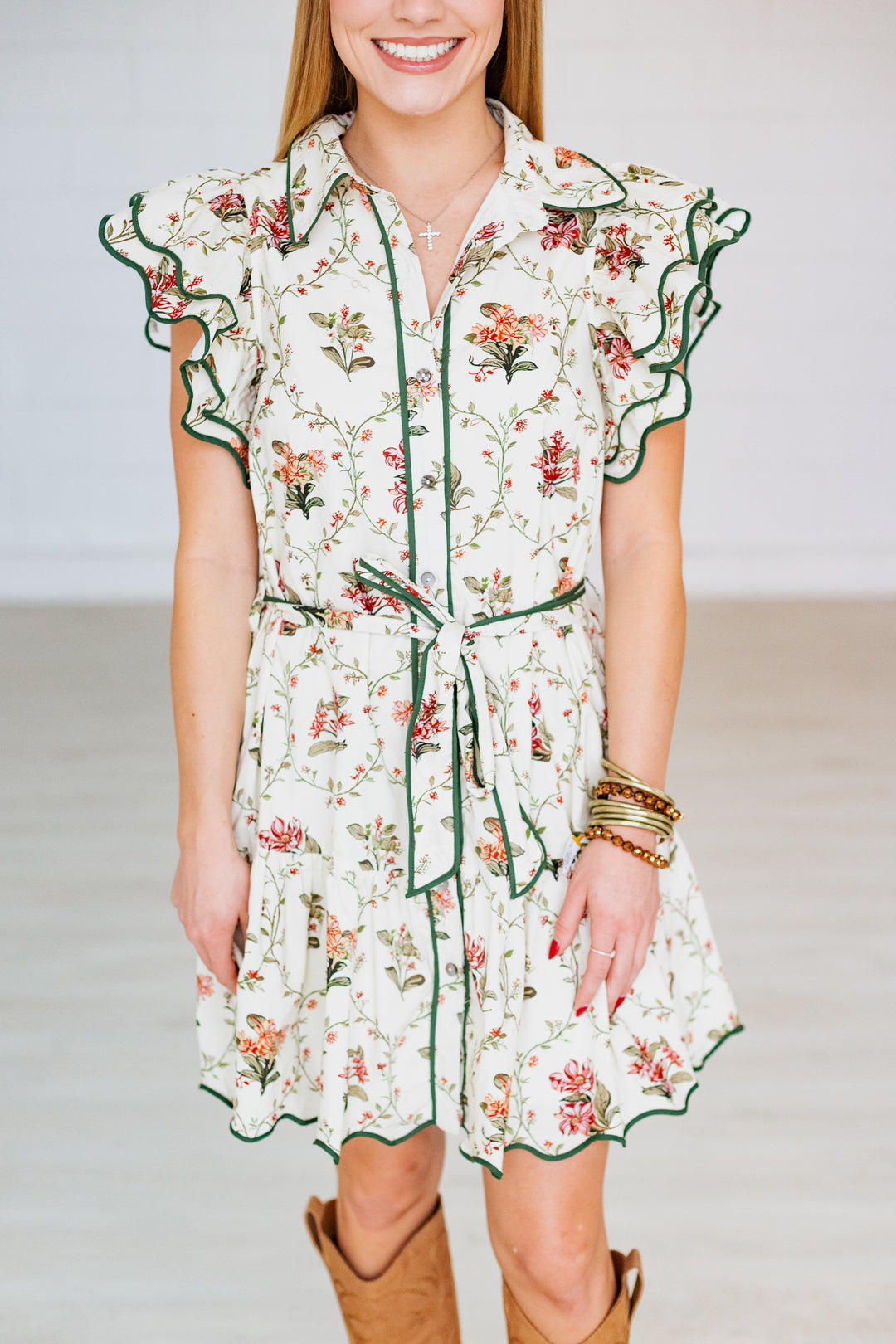 VINTAGE FLORAL MINI DRESS