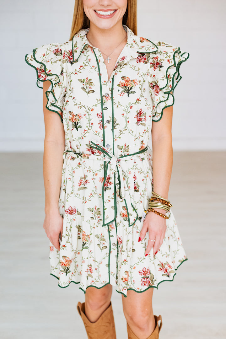 VINTAGE FLORAL MINI DRESS