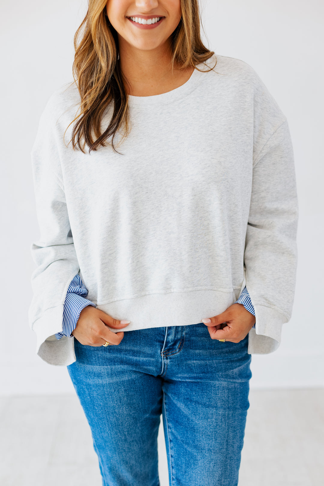 COASTAL MIXED MEDIA SWEATSHIRT