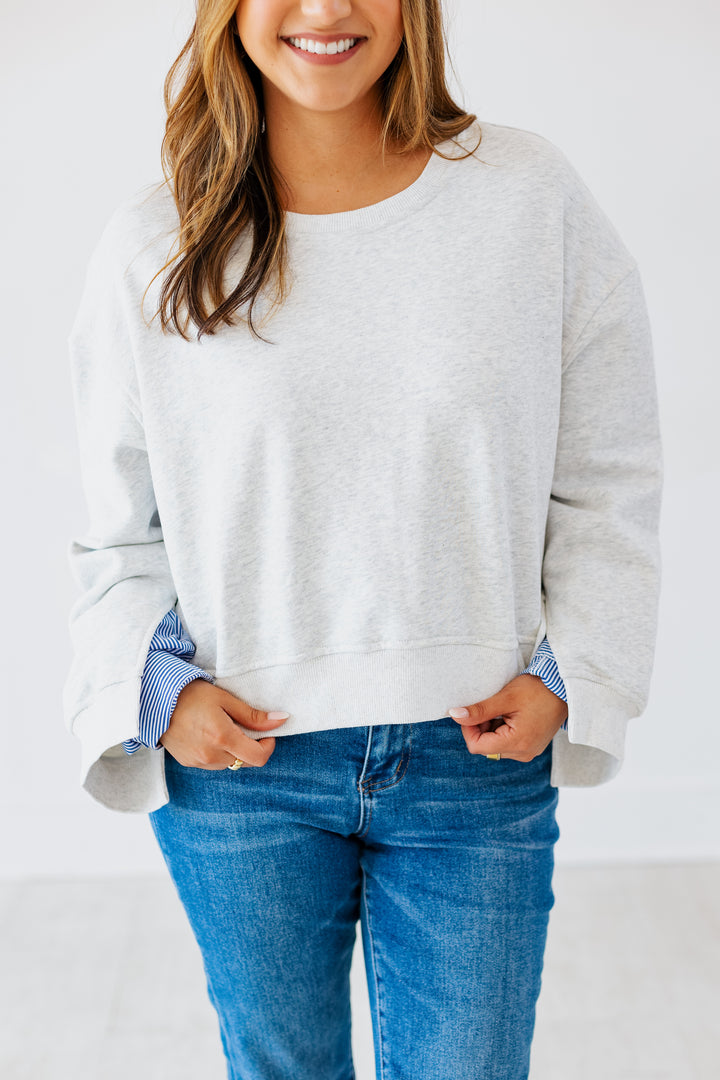 COASTAL MIXED MEDIA SWEATSHIRT