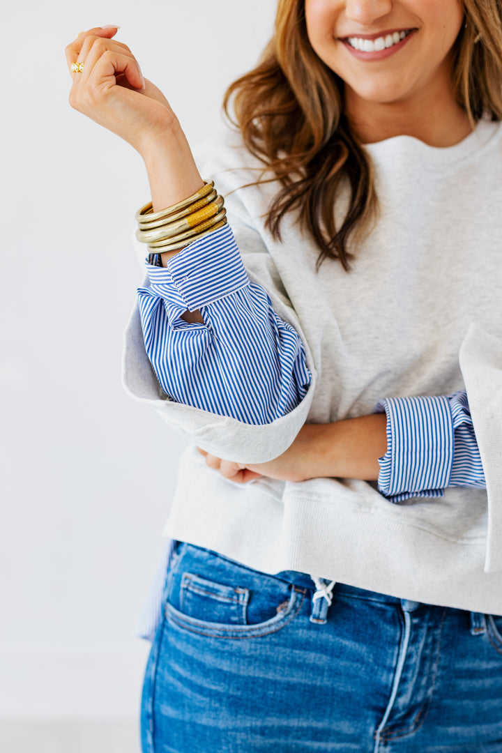 COASTAL MIXED MEDIA SWEATSHIRT