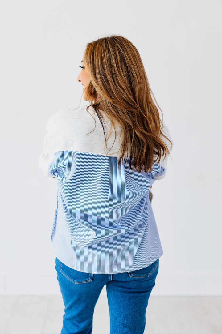 COASTAL MIXED MEDIA SWEATSHIRT
