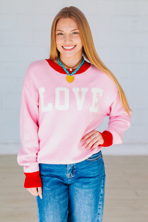 SPREAD THE LOVE KNIT SWEATER