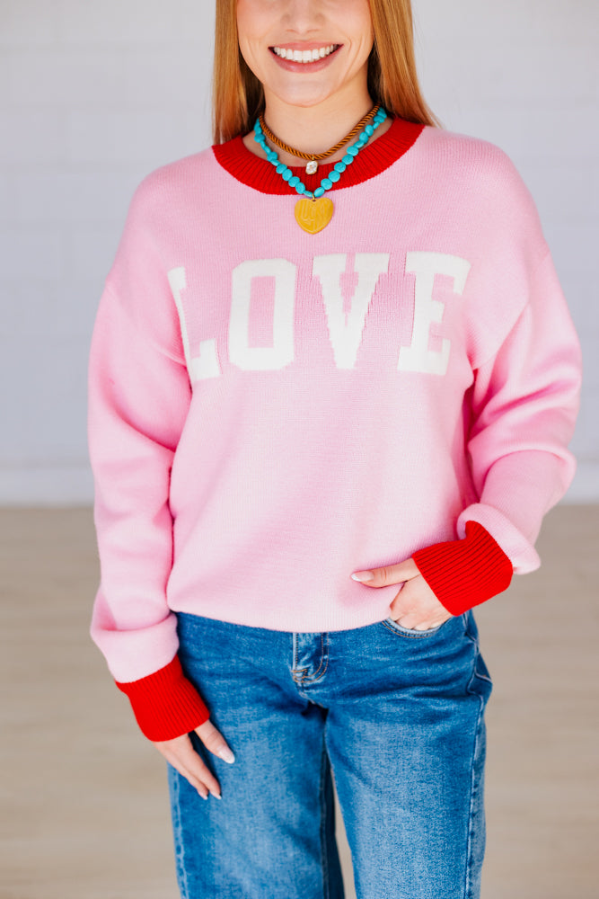SPREAD THE LOVE KNIT SWEATER