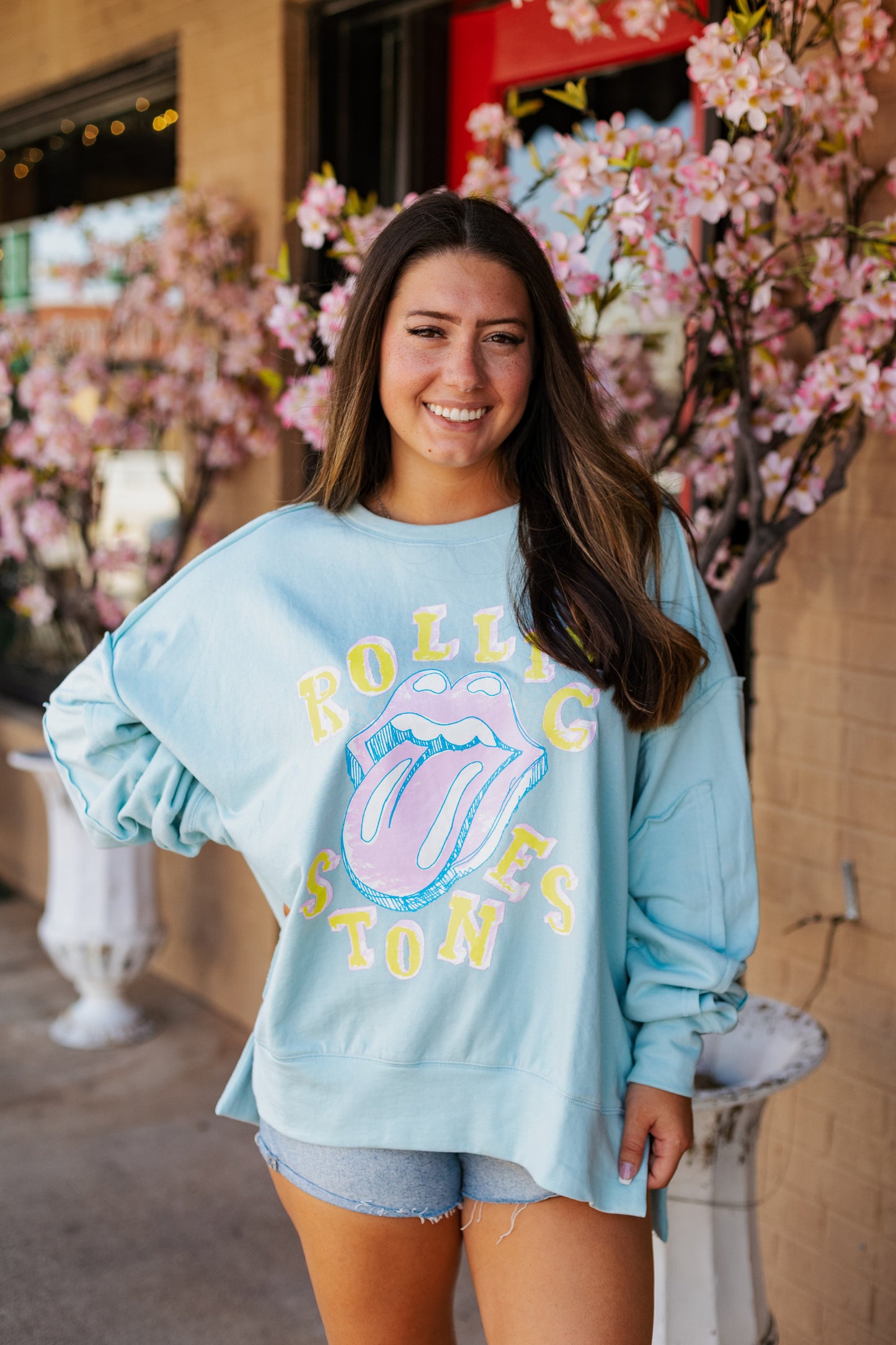 ROLLING STONES SWEATSHIRT / LIGHT BLUE