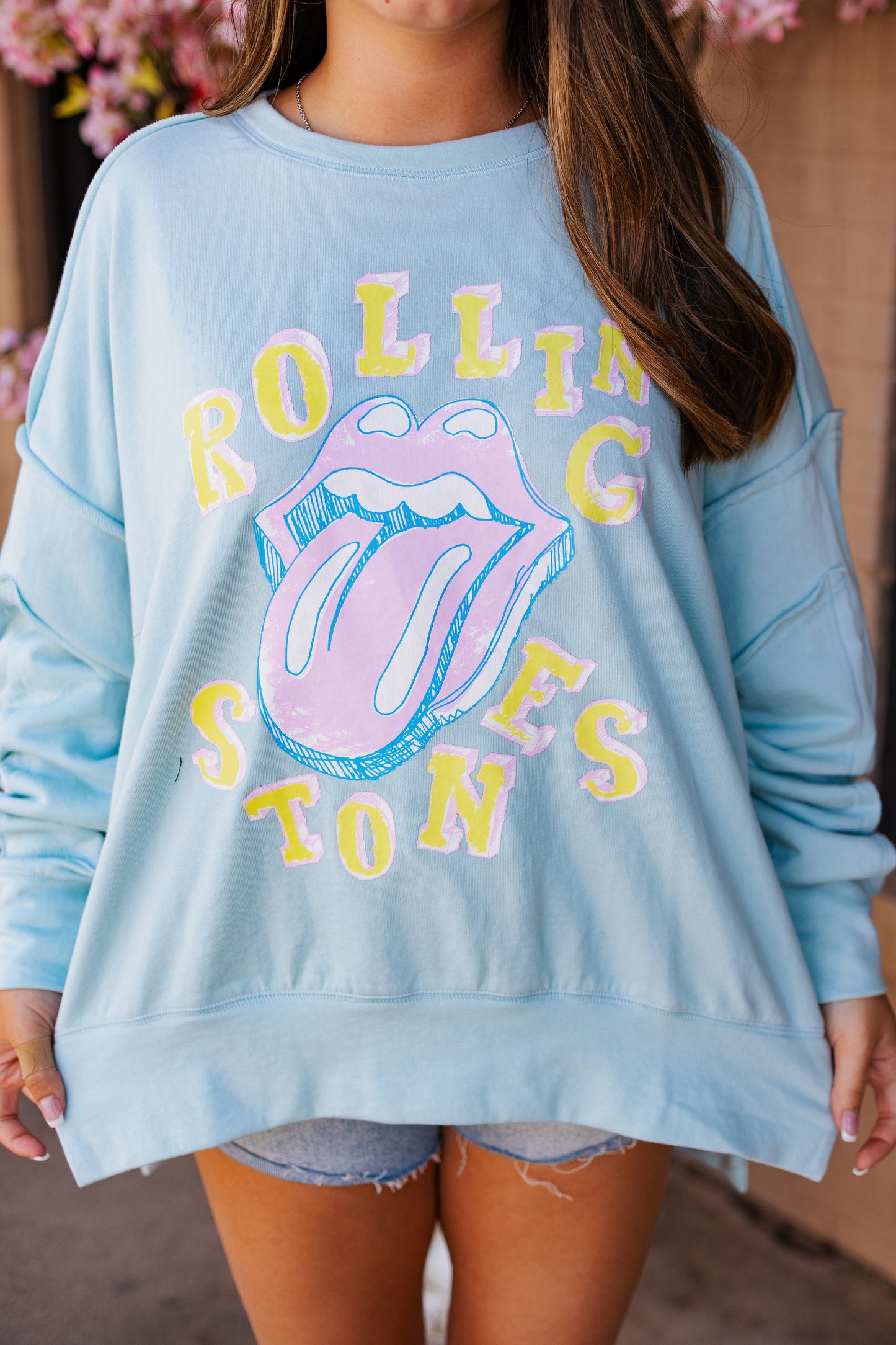 ROLLING STONES SWEATSHIRT / LIGHT BLUE