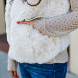 Perfectly Posh Cream Faux Fur Vest