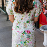 FLORAL EYELET DRESS