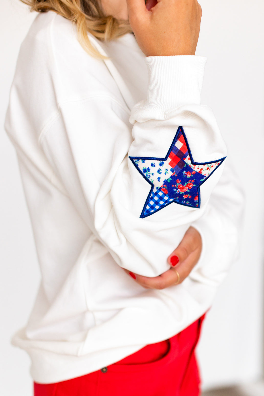 USA 250 FLORAL PATCHWORK SWEATSHIRT