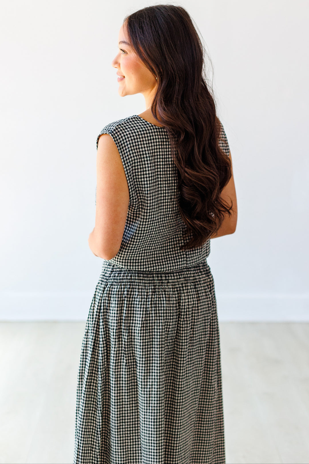 Z SUPPLY: BLACK MERIT GINGHAM TOP