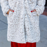 High Style Leopard Faux Fur Coat