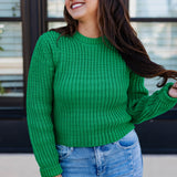 Mean Green Chunky Knit Sweater