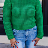 Mean Green Chunky Knit Sweater