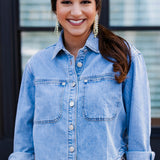 Cowgirl Up Crop Denim Jacket