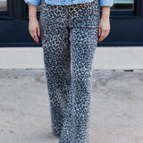 Spotted In Leopard Wide Leg Jean