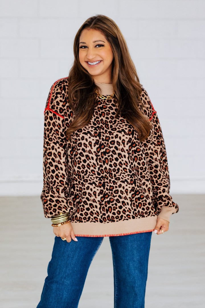 CECILIA CHEETAH PRINT SWEATER