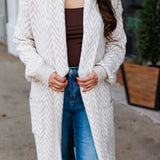 Ivory Sands Chevron Cardigan