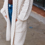 Ivory Sands Chevron Cardigan