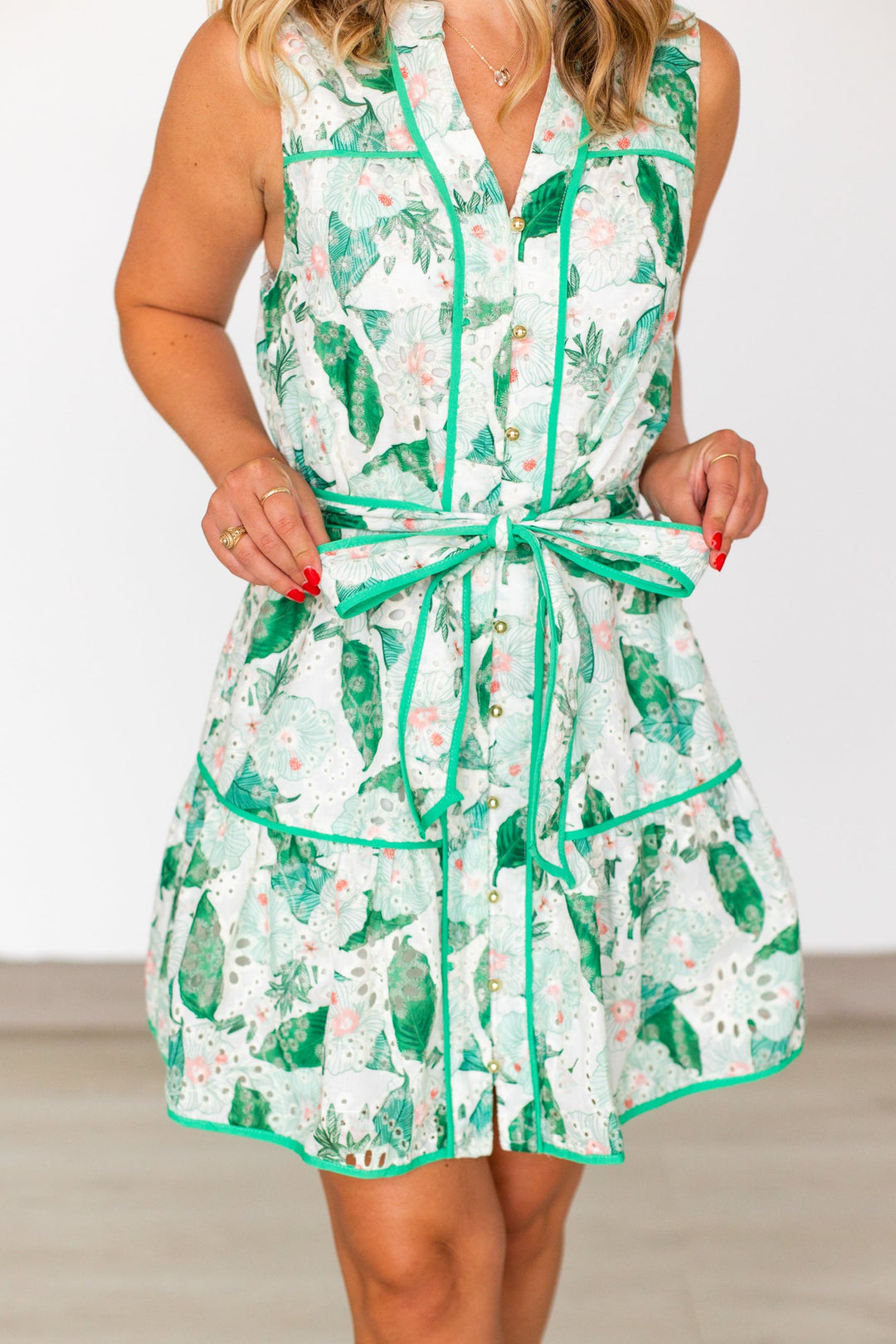 GARDEN PARTY EYELET MINI SUNDRESS