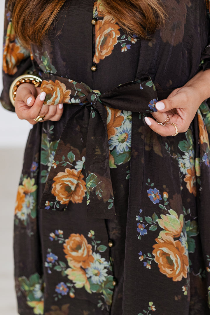 FALLIN' FLORALS LONGSLEEVE MINI DRESS