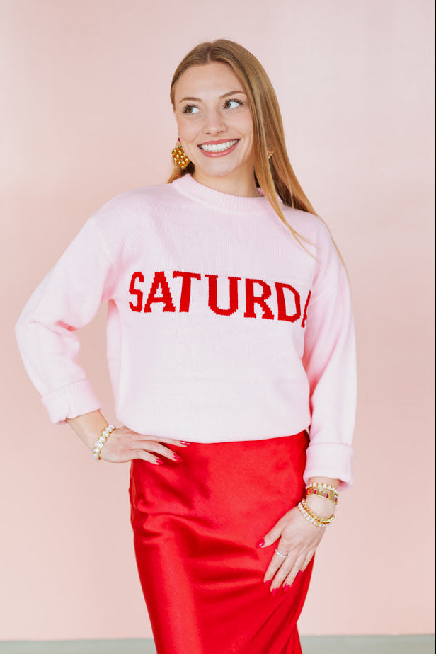 CANDY PINK "SATURDAY" SWEATER