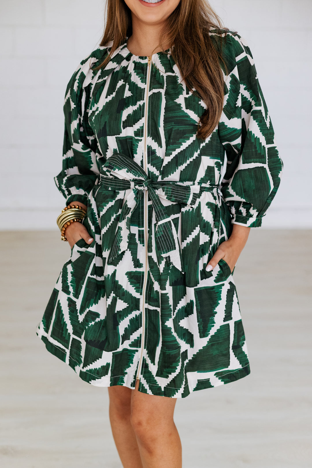 OLIVIA FRONT ZIP MINI DRESS