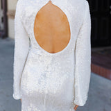 Say I Do White Sequin Dress