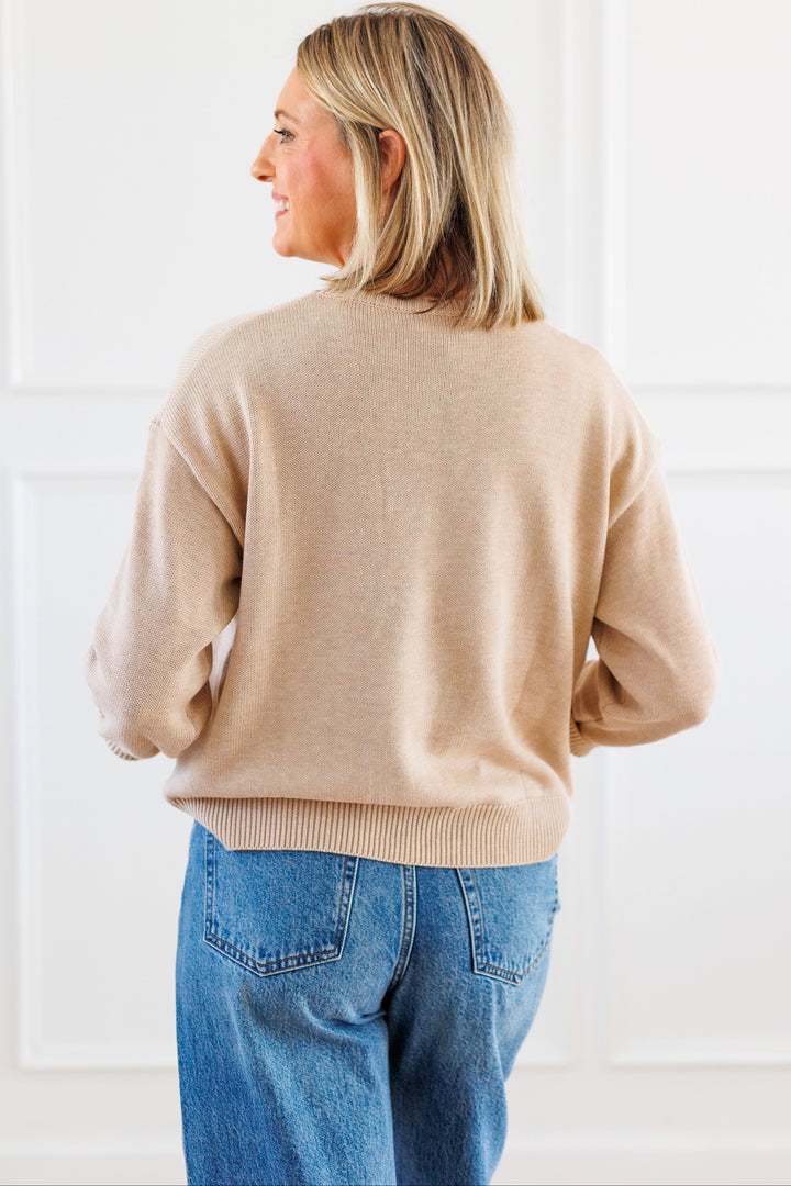AUTUMN EDIT GRAPHIC KNIT SWEATER BACK VIEW