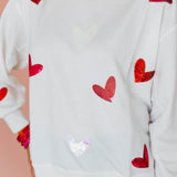 Heart on My Sleeve Sequin Sweatshirt