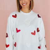 Heart on My Sleeve Sequin Sweatshirt