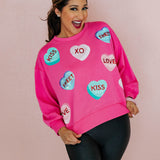 Candy Hearts Sequin Sweatshirt