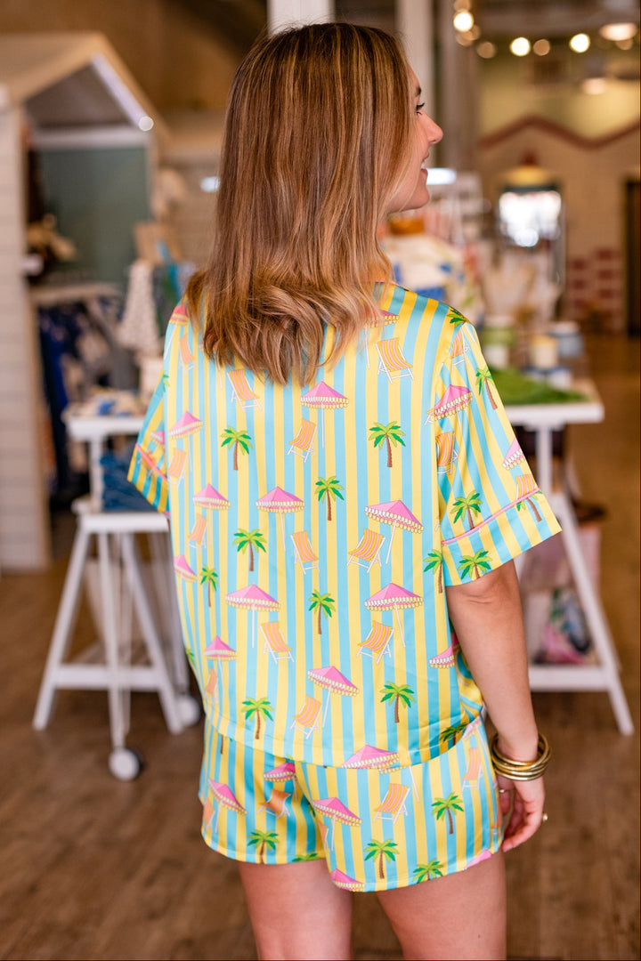 SUNSHINE SOCIETY: CABANA CLUB SHORTSLEEVE PAJAMA SET