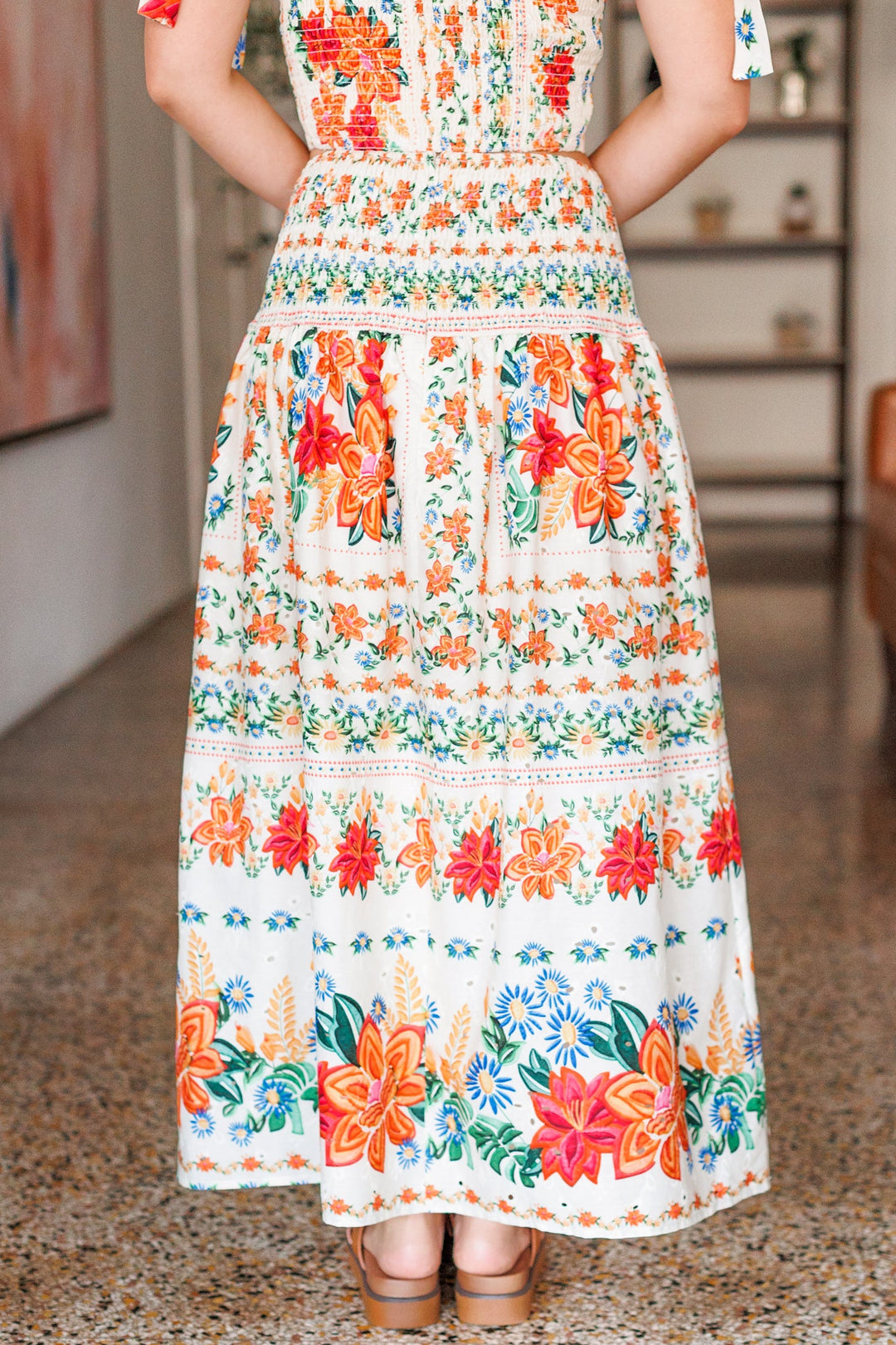 Tropical Floral Maxi Skirt