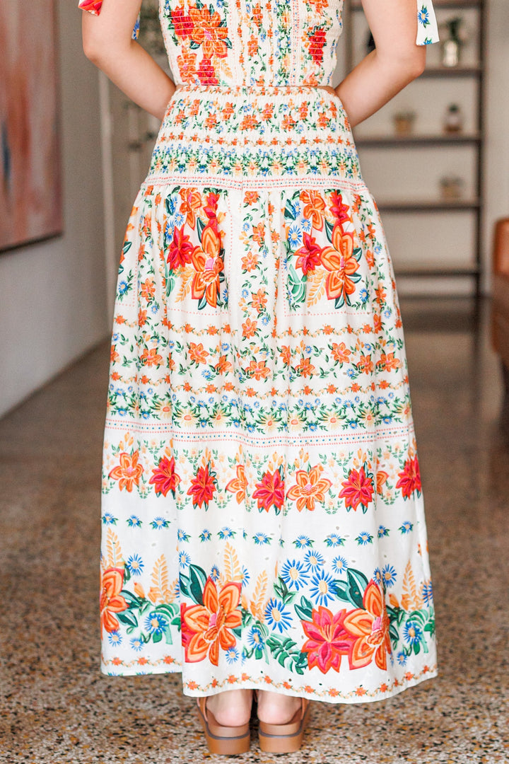Tropical Floral Maxi Skirt