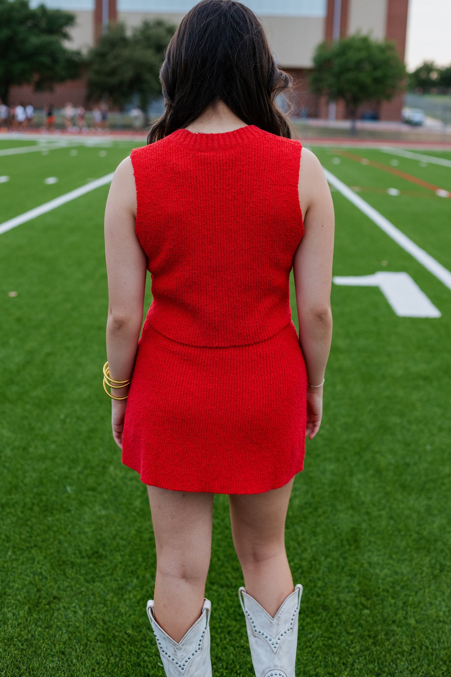 SWEATER SKIRT / RED