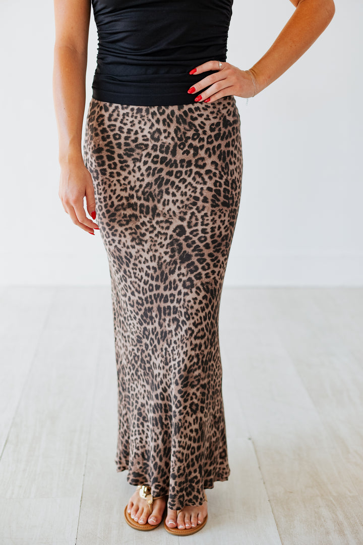 Z SUPPLY: IZABEL LEOPARD MAXI SKIRT
