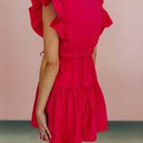 Secret Admirer Fuchsia Poplin Mini Dress