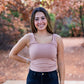 SECOND SKIN SEAMLESS TANK: LATTE