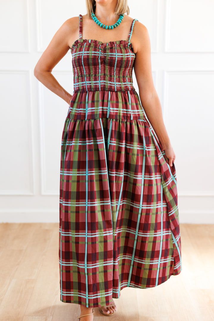 AUTUMN PLAID MAXI DRESS