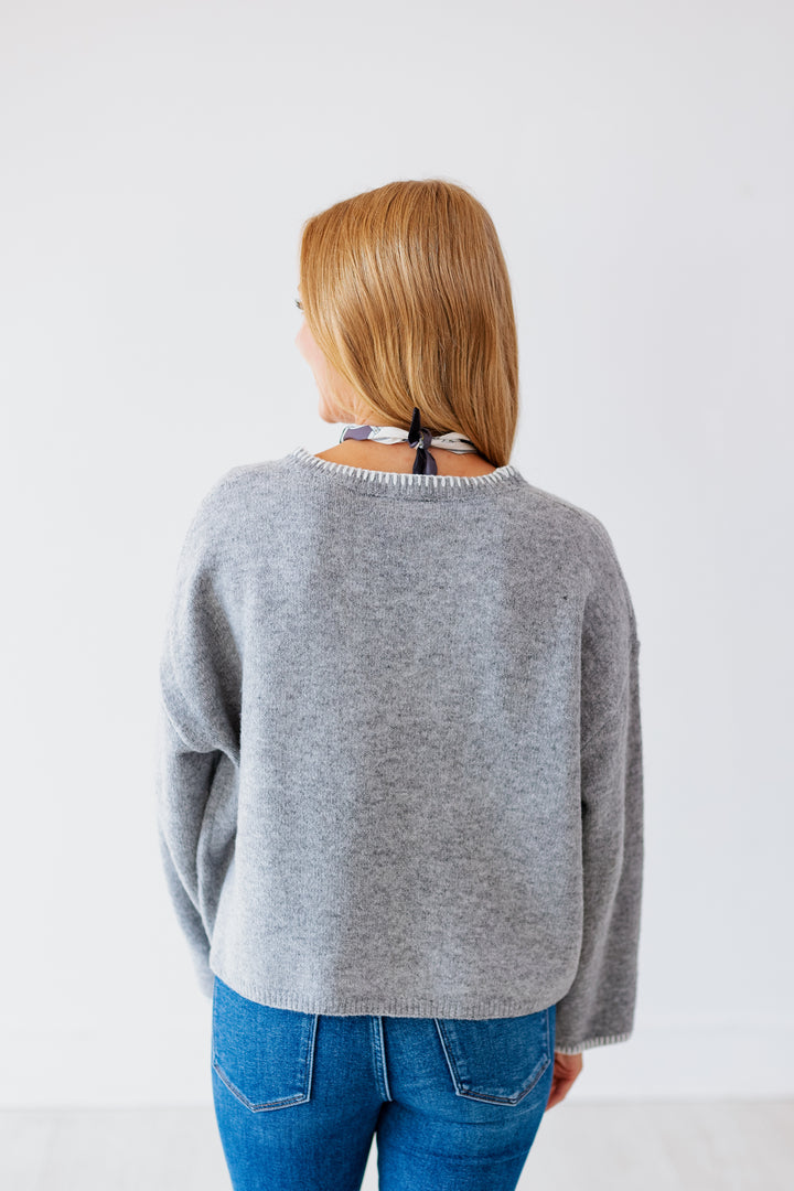 STELLA GREY WHIPSTITCH SWEATER