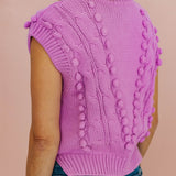 Orchid Pom Pom Sweater Vest