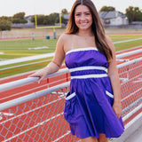 PURPLE GAMEDAY POCKET DRESS